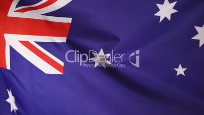 Closeup of an Australian flag