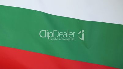 Closeup of textile Bulgaria flag