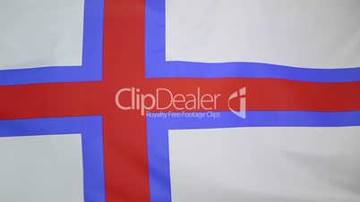 Faroe Islands flag in slow motion