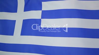 Flag of a textile flag of Greece