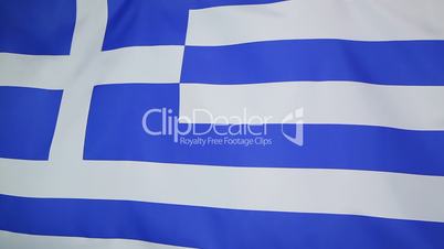 Flag of Greece in slow motion