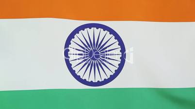 Closeup of the national flag of India