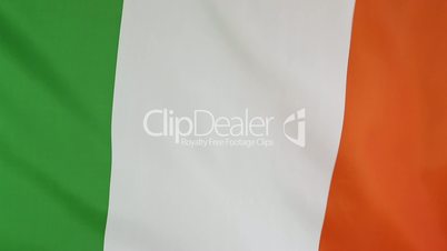 Closeup of the Irish national flag