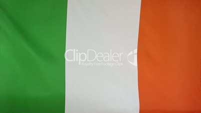 Closeup of the flag of Ireland