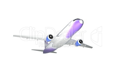 jet aircraft, isolated on white background 3d illustration