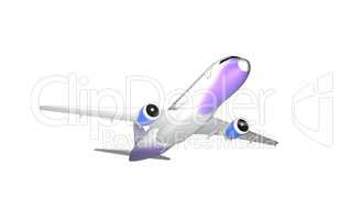 jet aircraft, isolated on white background 3d illustration