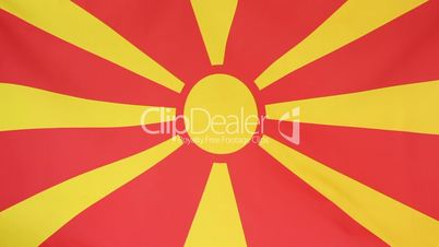 National flag of Macedonia in slow motion