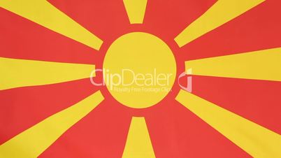 National flag of Macedonia in slow motion