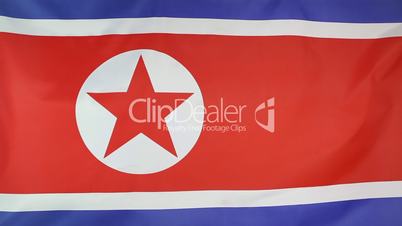 Textile flag of North Korea