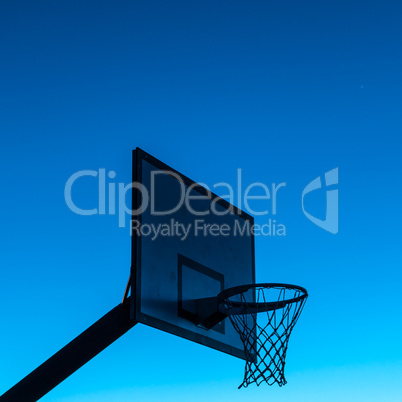 Basketball hoop silhouette