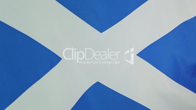 National flag of Scotland in slow motion