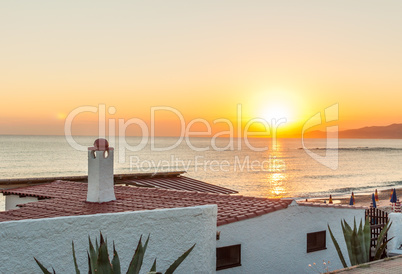 Sunset on the beach of platamona