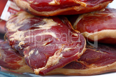 Dried smoked hams