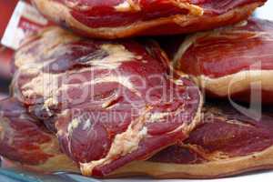 Dried smoked hams