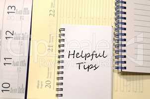 Helpful tips write on notebook