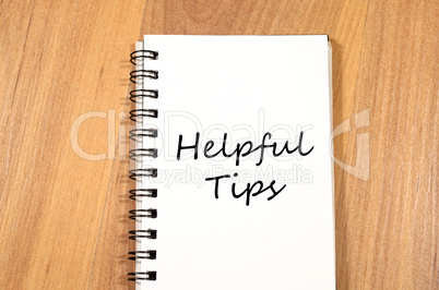 Helpful tips write on notebook