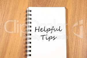 Helpful tips write on notebook