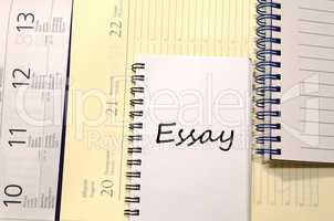 Essay write on notebook