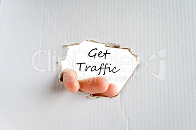 Get traffic text concept