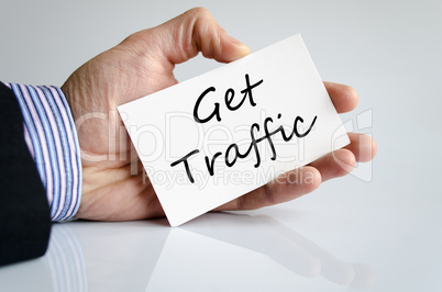 Get traffic text concept