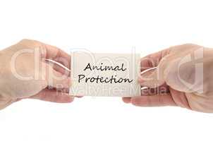 Animal protection text concept