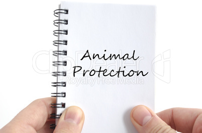 Animal protection text concept