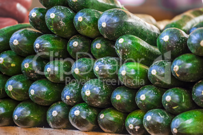 Group of cucumbers at the french market