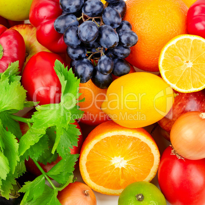 beautiful background of a set of vegetables