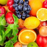 beautiful background of a set of vegetables