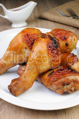 Baked chicken leg