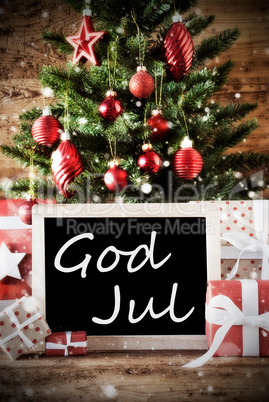 Tree With God Jul Means Merry Christmas