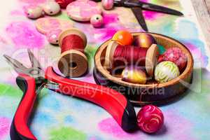 Set of colorful beads
