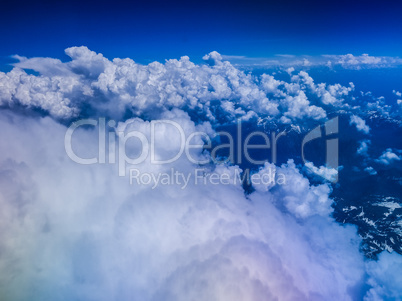 Clouds on Alps HDR