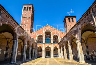 Sant Ambrogio church, Milan HDR