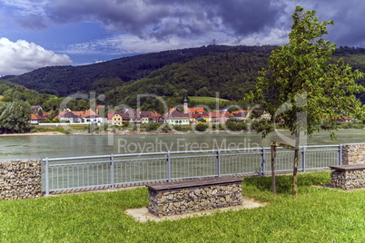 Village of Willendorf on the river Danube in the Wachau region, Austria