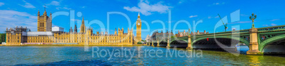 Westminster Bridge and Houses of Parliament in London HDR