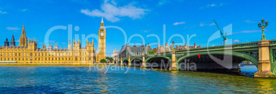 Westminster Bridge and Houses of Parliament in London HDR