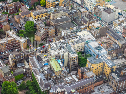 Aerial view of London HDR