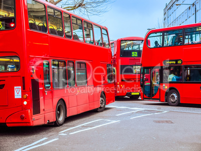 Red Bus in London HDR