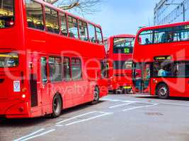 Red Bus in London HDR