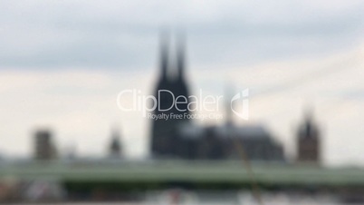 Defocus on Cologne Cathedral with Severin bridge in front.