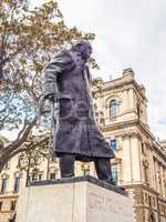 Churchill statue in London HDR