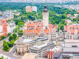 Leipzig aerial view HDR