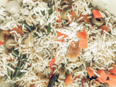 Curry rice vintage desaturated