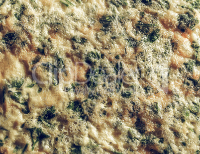 Parsley cilantro omelette vintage desaturated