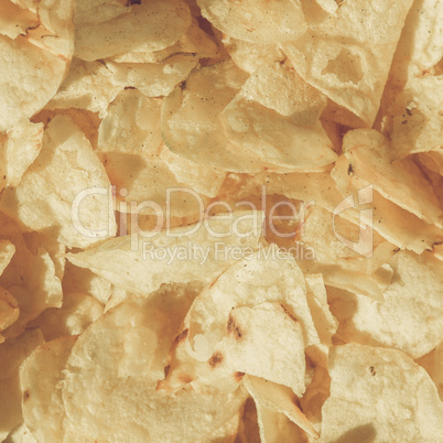 Potato chips crisps vintage desaturated
