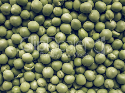 Green peas vegetable background vintage desaturated