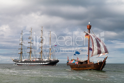 Segelschiffe auf der Ostsee während der Hanse Sail
