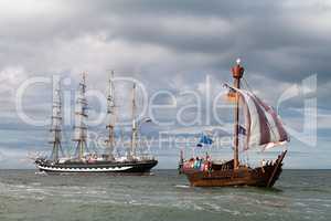 Segelschiffe auf der Ostsee während der Hanse Sail