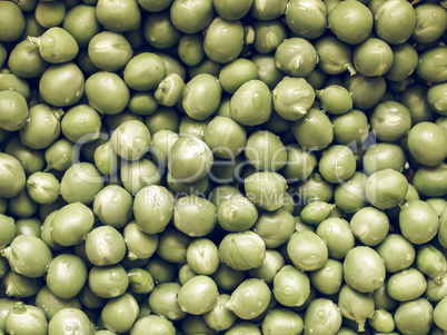 Green peas vintage desaturated